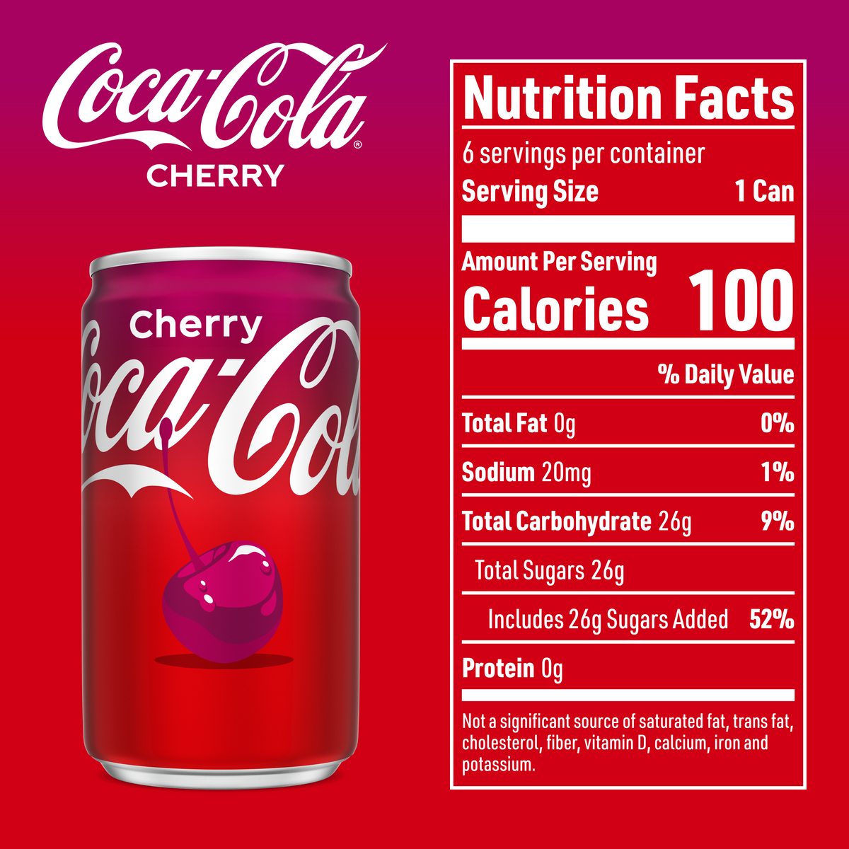 Coca-Cola Cherry, 7.5 Oz. Cans, 24 Pack