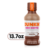 Dunkin' Mocha Iced Coffee Bottles, 13.7 fl oz, 12 Pack