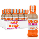 Dunkin' Donuts Original Iced Coffee, 13.7 Oz. Bottles, 12 Pack