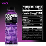 Powerade Grape, 20 Oz. Bottles, 24 Pack