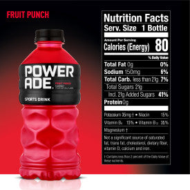 POWERADE Fruit Punch Bottle, 28 oz