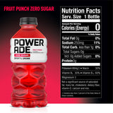 Powerade Zero Sugar Fruit Punch, 28 Oz. Bottles, 15 Pack