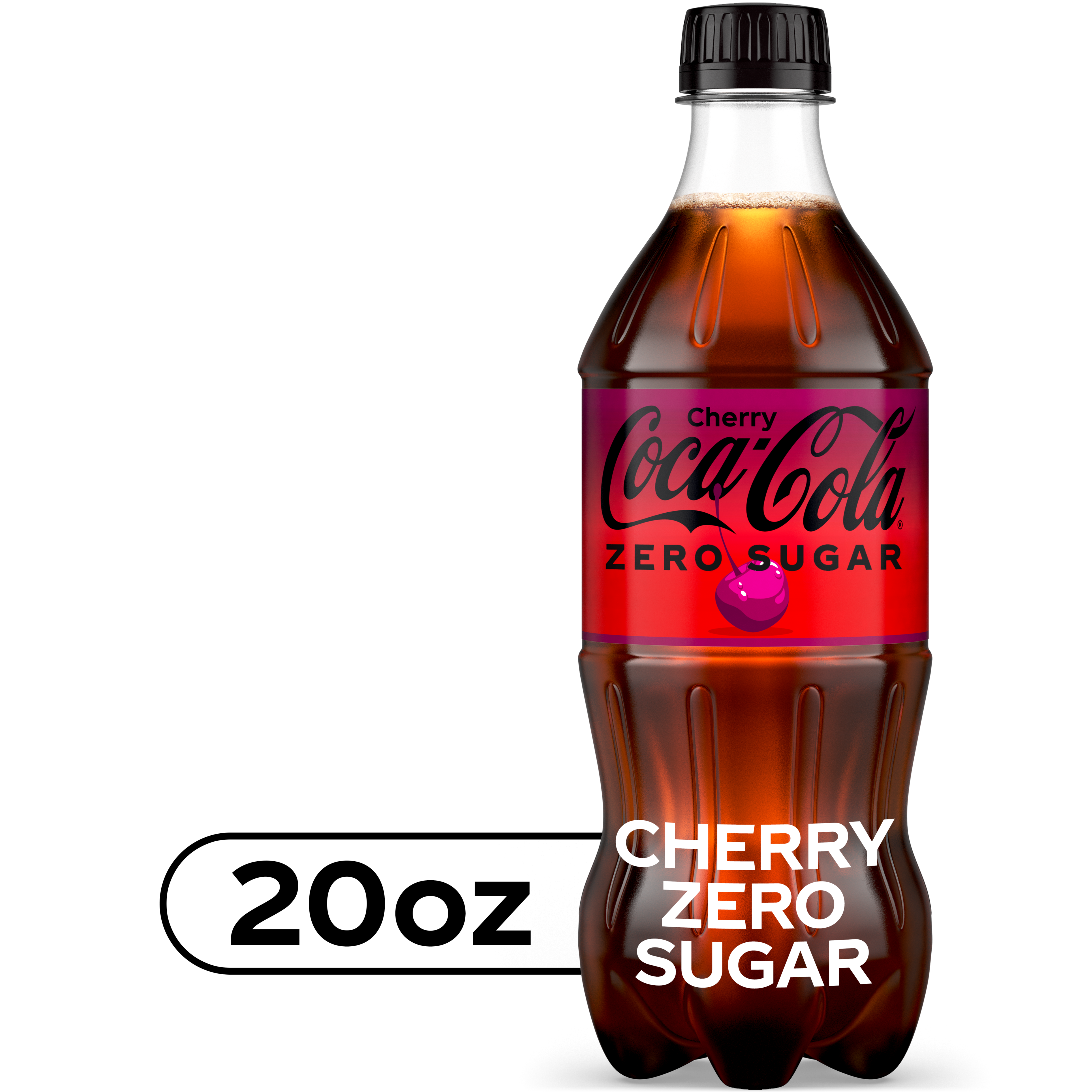 Coca-Cola Cherry Zero Sugar, 20 Oz. Bottles, 24 Pack