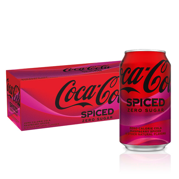 Coca-Cola Spiced Zero Sugar, 12 Oz. Cans, 24 Pack