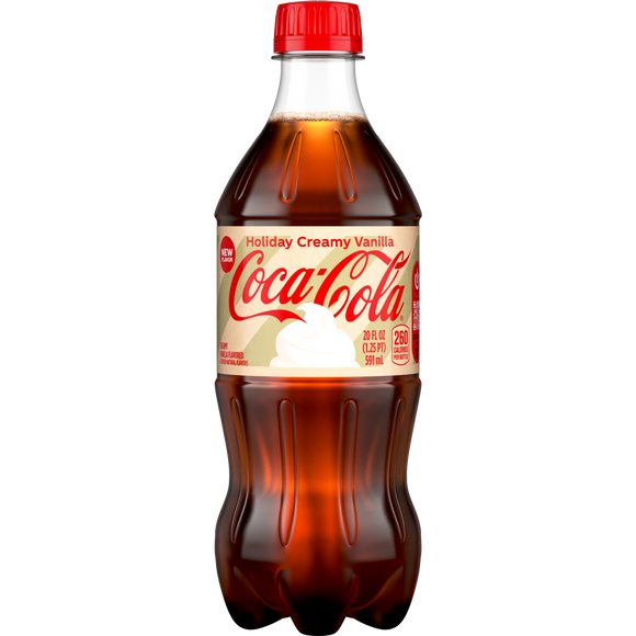 Coca-Cola Creamy Vanilla LTO, 20 Oz. Bottles, 24 Pack