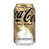 Coca-Cola Creamy Vanilla Zero Sugar LTO, 12 Oz. Bottles, 24 Pack