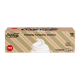 Coca-Cola Creamy Vanilla Zero Sugar LTO, 12 Oz. Bottles, 24 Pack