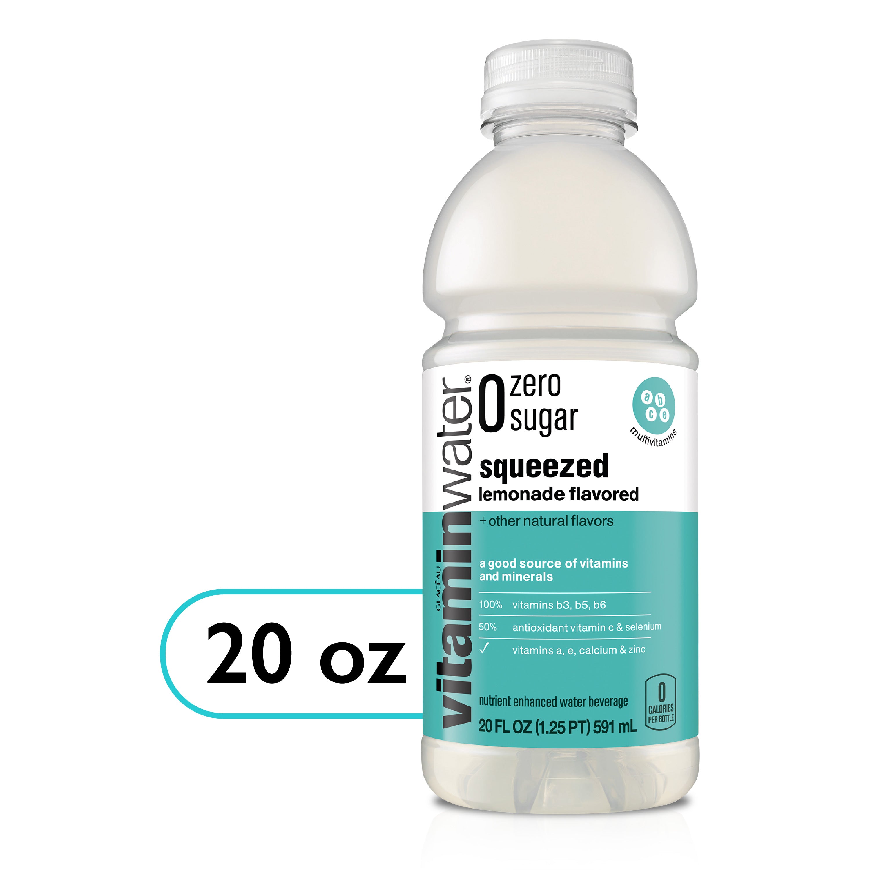 Vitaminwater Zero Sugar Squeezed, 20 Oz. Bottles, 12 Pack