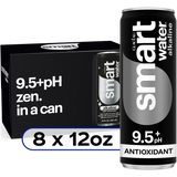 smartwater alkaline, 12 Oz. Cans, 8 Pack