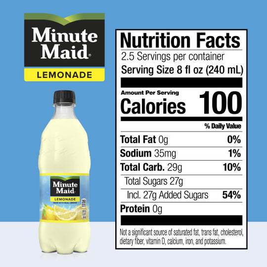 Minute Maid Lemonade, 20 Oz. Bottles, 24 Pack
