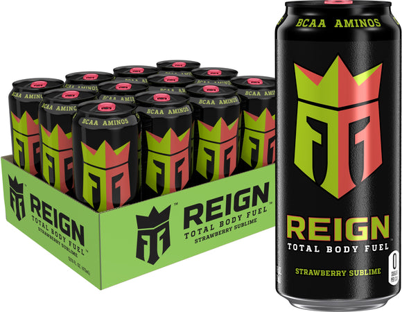 Reign Total Body Fuel Strawberry Sublime, 16 Oz. Cans, 12 Pack