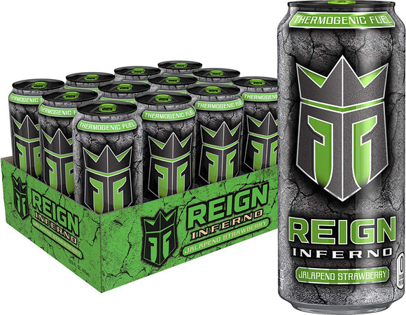 Reign Inferno Jalapeno Strawberry, 16 Oz. Cans, 12 Pack