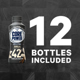 Core Power Elite Vanilla Protein Shake, 14 Oz. Bottles, 12 Pack