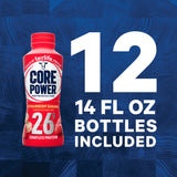 Core Power Strawberry Banana Protein Shake, 14 Oz. Bottles, 12 Pack