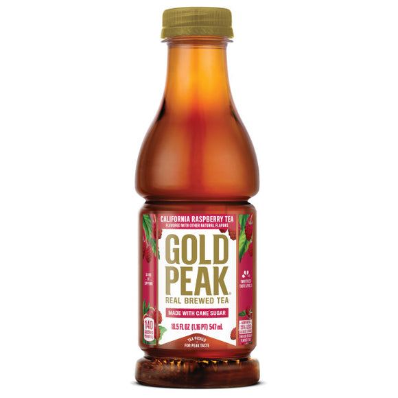 Gold Peak California Raspberry Tea, 18.5 Oz. Bottle, 12 Pack