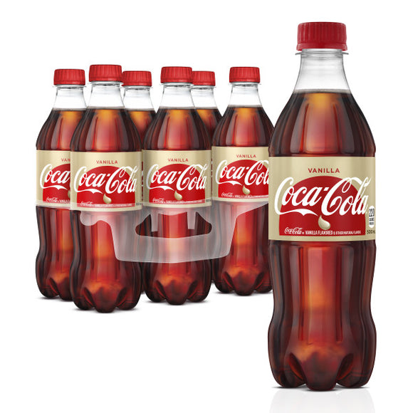 Coca-Cola Vanilla, 16.9 Oz. Bottles, 24 Pack