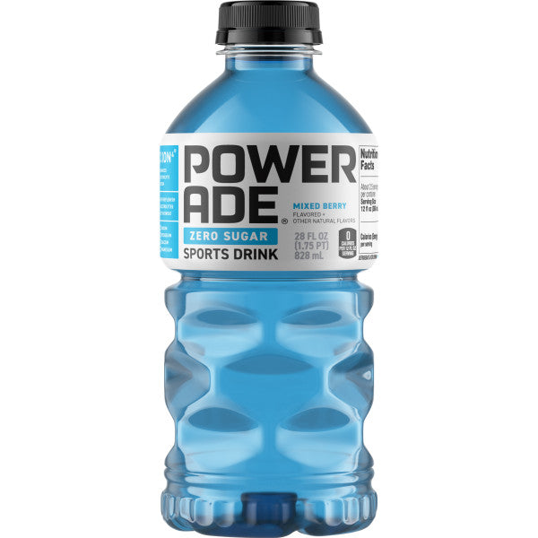 Powerade Zero Sugar Mixed Berry, 28 Oz. Bottles, 15 Pack