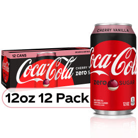 Coca-Cola Cherry Vanilla Zero Sugar, 12 Oz. Cans, 24 Pack ($0.62 / Can)