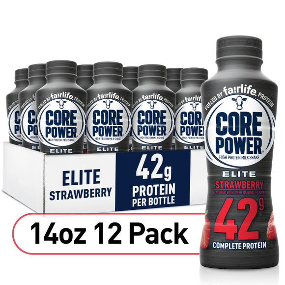 Core Power Vanilla Protein Shake - 26g Protein, 14oz Bottles, 12-Pack (Kosher, Lactose Free)