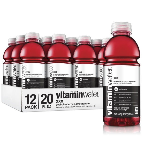 Vitaminwater XXX Acai, 20 Oz. Bottles, 12 Pack