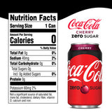 Coca-Cola Cherry Zero, 12 Oz. Cans, 24 Pack