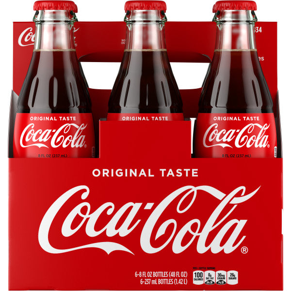 Coca-Cola, 8 Oz. Glass Bottles, 24 Pack