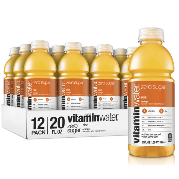 Vitaminwater Zero Sugar Rise, 20 Oz. Bottles, 12 Pack
